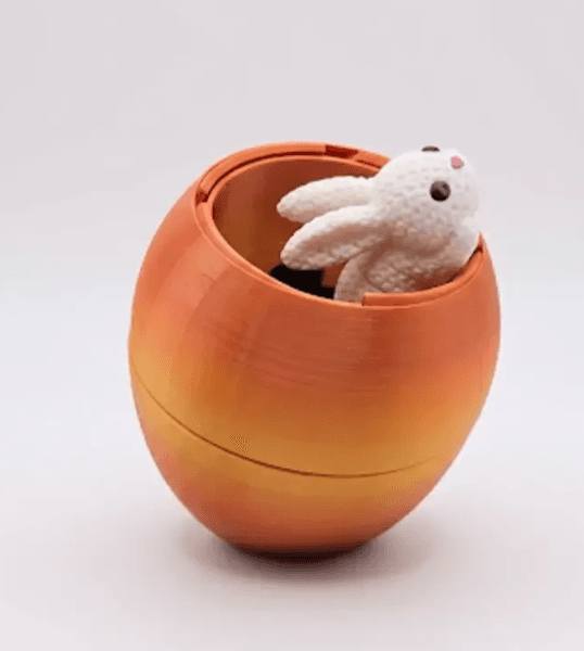 Orange 3D-printed nested prototype